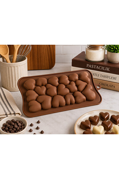 pratikpastacılık Çi̇ Series Patterned Silicone Chocolate Mold/Ceramic-Hobby Mold