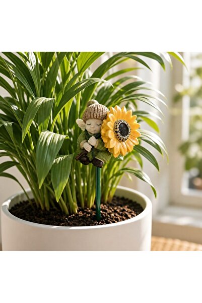 El yapımı dekoratif, bahçe ve saksı süsü ( Obje 10cm-bitki çubuğu 60cm)