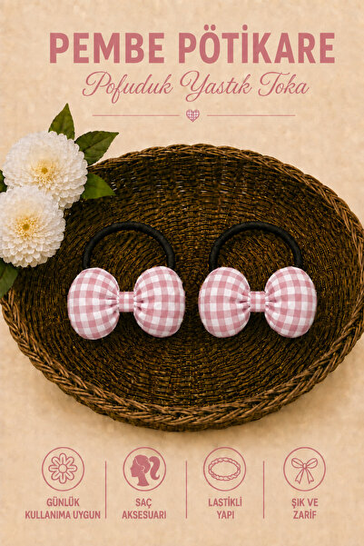 Hophera Pötikare Fluffy Pillow Hair Clip with Strong Elastic Bow