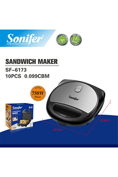 Sonifer صانع الساندويتشات 750 واط غير لاصق - ضمان لمدة سنتين SF-6173
