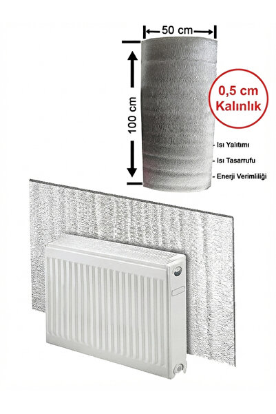 Markaflex 2 Metre Petek Kalorifer Arkası Yalıtım Levhası Radyatör Arkalığı Alüminyum Folyo Petek 200x100