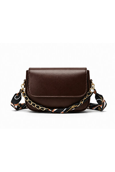 Kumru Studio Celeste Bag Bitter Brown Women's Shoulder Bag with Scarf and Cha...