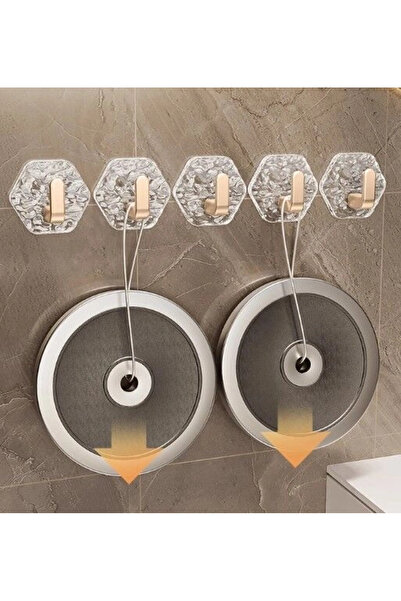 Genel Markalar Lüks 5’li Duvar Askısı Banyo Mutfak İçin Havlu Askılık