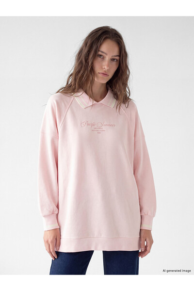 LC Waikiki I Devrik Roba Collar Loose Fit Women's Sweatshirt Tunic from Freez...