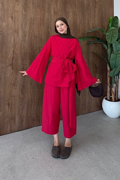 Hazamoda Korean Two-Piece Suit Red