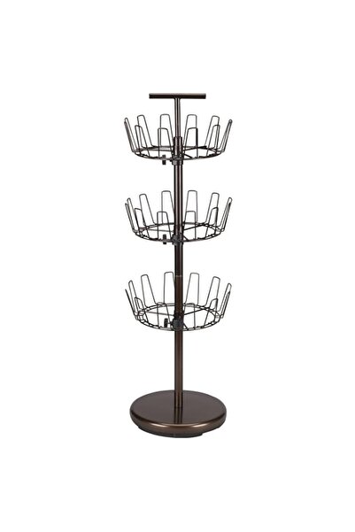 Generic Household Essentials 2138 Three-Tier Adjustable Revolving Shoe Rack |...