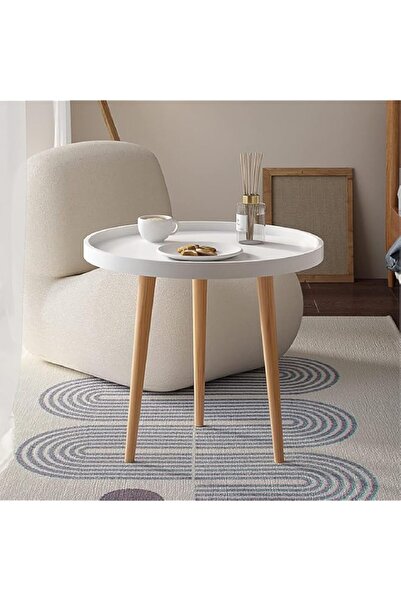 Generic Round Side Table, Tray Nightstand Sofa Coffee End Table for Living Ro...