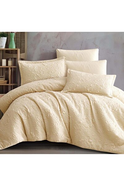 Alhabib bedding مفرش صيفي مفرد ونص بيج غامق يناسب سرير 200x120ٍسم عدد القطع 4