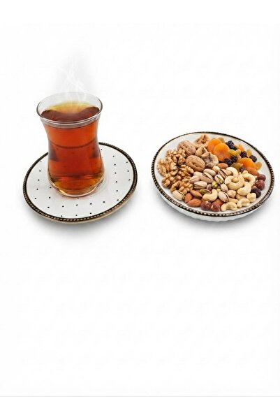 Altabi Set de ceai/canapele din ceramică, 18 piese, pentru 6 persoane