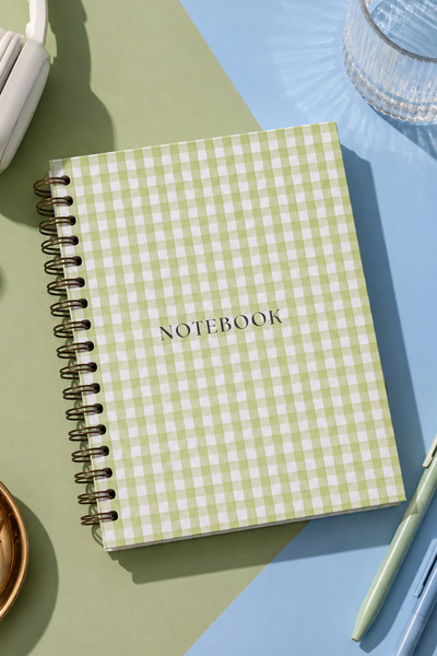 Defsan A5 Spiralli Sert Kapak 120 Yaprak Bullet Journal Not Defteri - Kareli