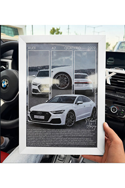 EMRcollection kişiye Özel Araç Poster Tasarımı Plakalı Araba Tablosu Çerçevel...