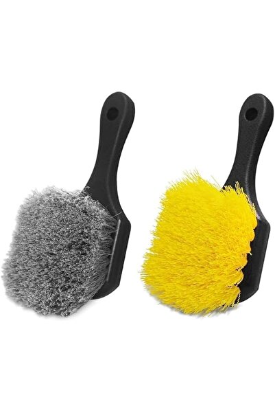 Generic Car Wheel Brush Set, Heavy Duty Tire Cleaning Brushes, Black and Yell...