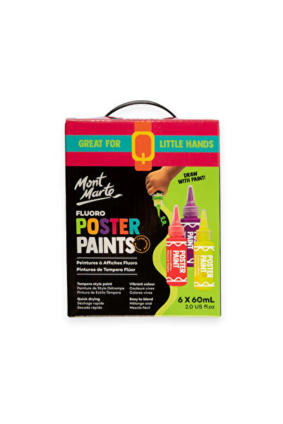 Mont Marte Vopsea tempera Fluoro 6buc x 60ml