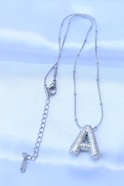 online kapsulavm avm alışveriş 316L Steel Chain with Zircon Stone and Letter ...