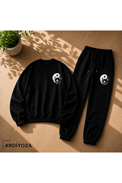 SILATU 2-Piece Zero Collar Yin Yang Printed Winter Set