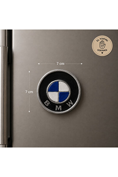 Genel Markalar BMW Tasarımlı 7x7 cm El Yapımı Seramik Magnet
