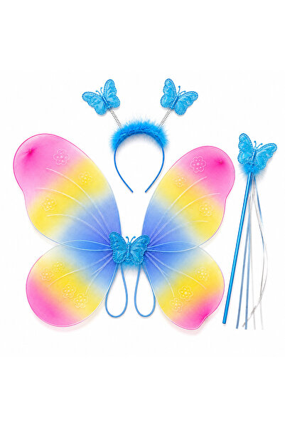 Generic Brand Set Costum Fluture pentru Copii – Aripi, Bentiță cu Fluturi și ...