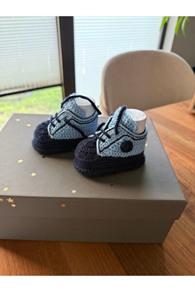 nimetabla 0-3 Months (9cm) Hand Knitted Baby Booties