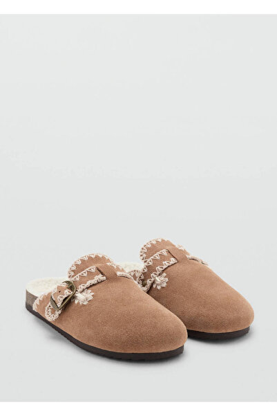 MANGO Kids Dikişli tokalı terlik