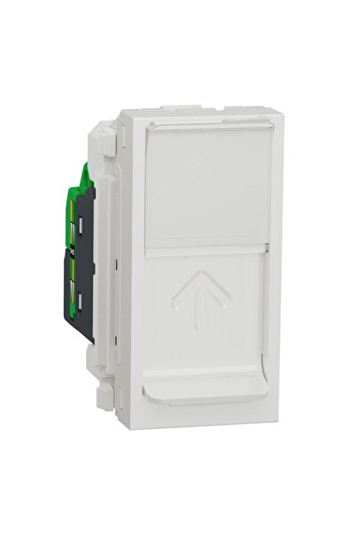 OEM Noua Unica NU341018 интернет контакт, RJ45 кат. 5, 1 модул, вграден, бял