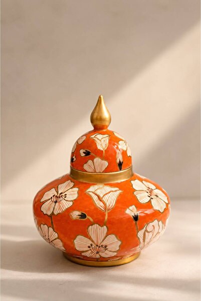 GIZA LUXURY DESIGN EL BOYAMASI DESENLİ DEKORATİF KÜP 15CM