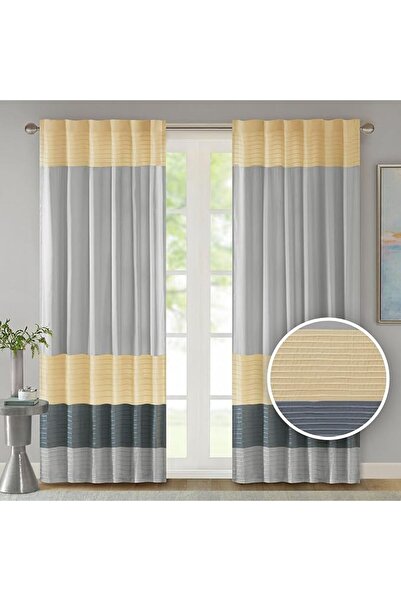 GENERAL One Piece Amherst Faux Silk Curtain with Rod Pocket and Privacy Linin...