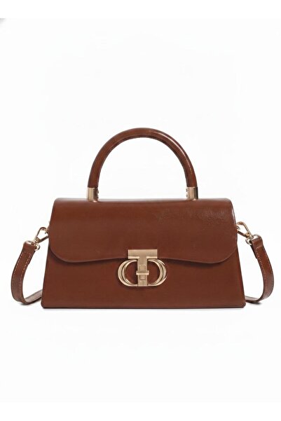 Dudlin Geantă Damă Crossbody Piele Ecologică 24x12,5x9 cm Coniac