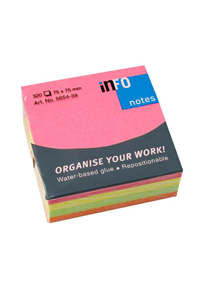 MC Micostore Notes adeziv 75*75mm 4 culori neon 320f info notes