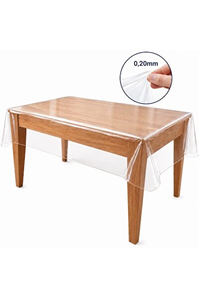 OEM Față de masă transparentă 140x100 cm, grosime 0,20 mm, protecție masă, re...