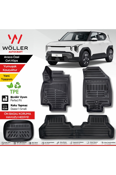 wöller Kia Ev2 Uyumlu Paspas 2026 Sonrası Uyumlu 3d Havuzlu Paspas