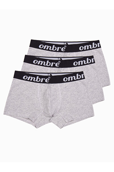 OMBRE Pánské boxerky, trojbalení, krátký střih, bavlněný žerzej s plochými švy
