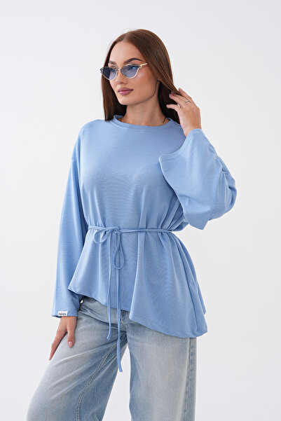 Mega Life Asymmetric Oysho Tunic with Embroidered Sleeves