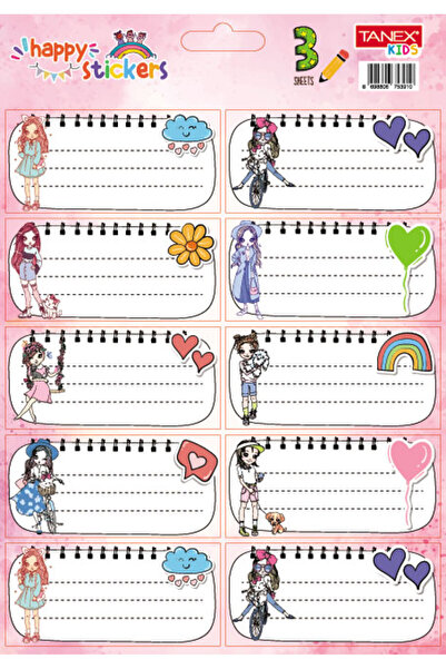 MC Micostore School labels 30/set girls tls-826 tanex