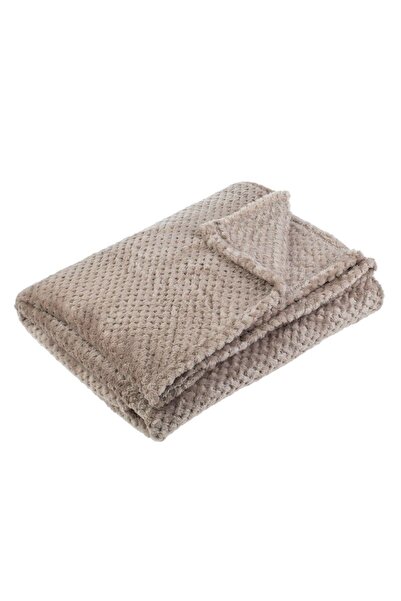 Zâna Casei Pătură de catifea dublă Taupe Popcorn 230x220cm