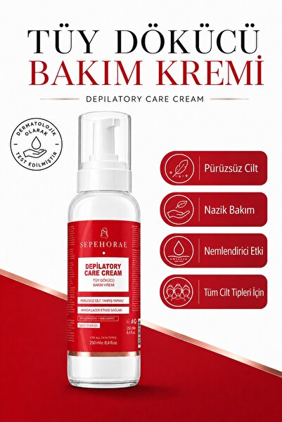 Lazer Etkili Tüy Dökücü Krem Tüm Cilt Tipleri İçin 250 ml Özel Formül