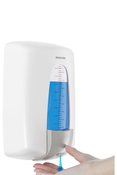 OEM Dozator manual de săpun Ovashoo, montat pe perete, ABS, alb, 1000ml