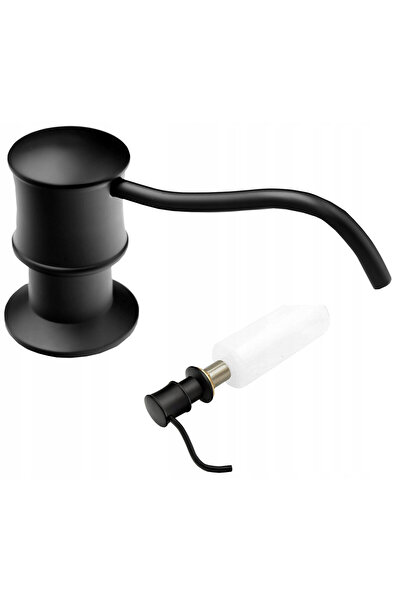 Granitan Dozator Sapun Retro 400ml Negru, Umplere Sus, Duza Rotativa 360°, El...