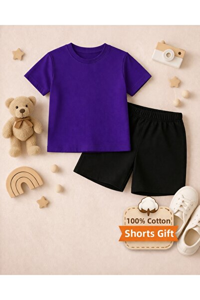 Mügerella Boy's 100% Cotton Basic T-Shirt – Comfortable Fit, Casual Summer Co...