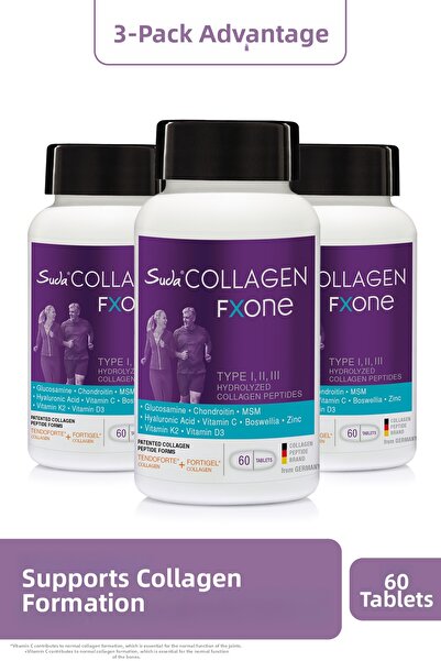 Suda Collagen FXONE كولاجين مُهدرج، جلوكوزامين، فيتامين سي، إم إس إم، بوسويلا...