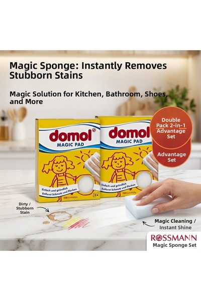 DOMOL Magic Cleaning Sponge Magic Pad 2 Boxes 4 Pieces