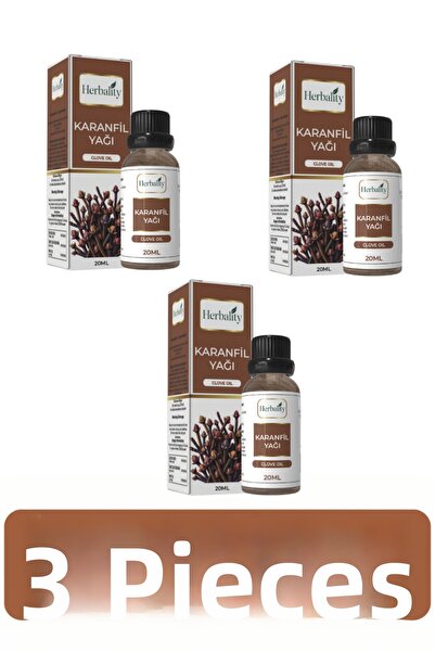 herbalıty زيت القرنفل 20 مل 3*قطعة