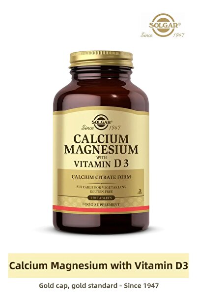 Solgar Calcium Magnesium with Vitamin D3 150 Tablet (Calcium Magnesium Magnes...