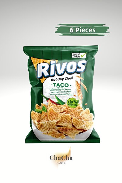 ChaCha Home Ri̇vos Wheat Chips - Taco - 56 Gr - 6 Pieces