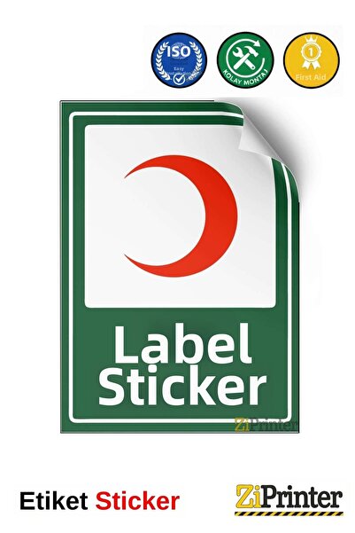 ZiPrinter ملصق لافتة تحذير للإسعافات الأولية 25x35 سم