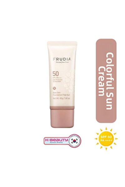 FRUDIA Bare Skin Foundation Effective Tinted Facial Sunscreen Spf50 Pa++++ 40 g