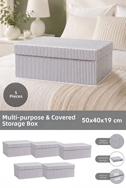 Meleni Home 5 многофункционални кутии за съхранение с капаци Органайзер 50 x ...
