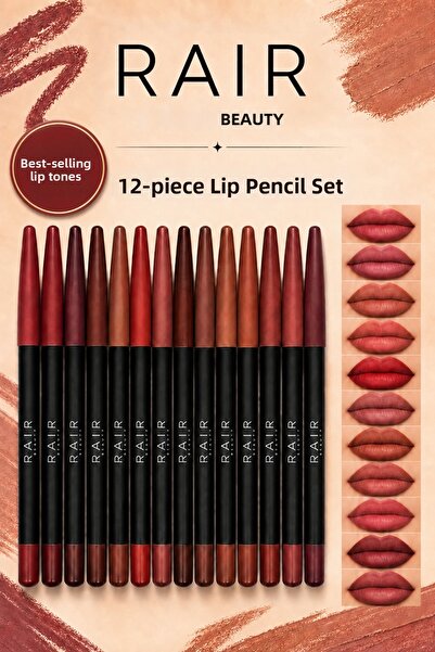 RAİR BEAUTY 12 Nude Tone Lip Pencils Soft Version