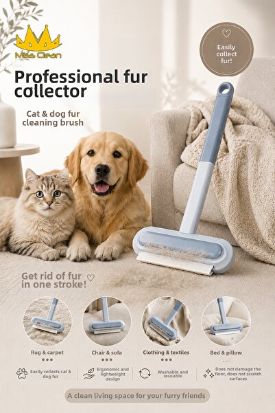 Miss Clean Professional Hair Collector Cat Dog Hair Removal Brush