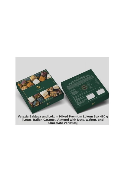 Valezia Baklava Turkish Delight Assorted Premium Turkish Delight Box 480 Gr |...