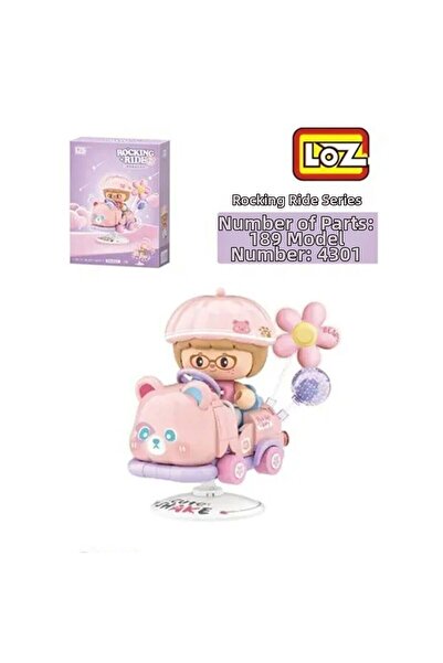 WOWMOMKIDS لعبة مكعبات بناء Lz-4301 Loz على شكل دب وردي، 189 قطعة